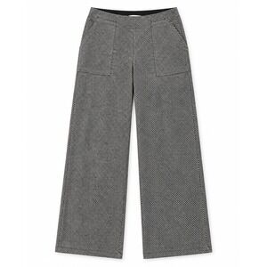 Max Studio London Pants Womens L Black White Micro Print Wide Leg Trousers Chic